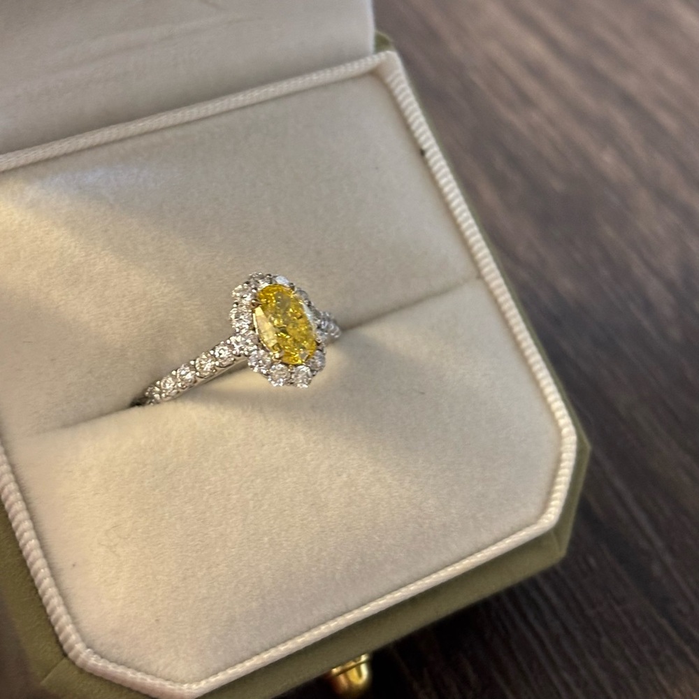 Fancy Intense Canary Yellow Diamond Ring